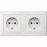 Merten SCHUKO-Steckdose polar weiß Doppel MEG2328-1519