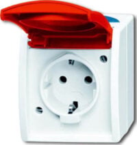 Busch-Jaeger Schuko-Steckdose mit EDV/Namensschild 20 EW/DVN-53