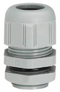 Legrand 098005 Verschraubung M25 mit Gegenmutter silbergrau IP68