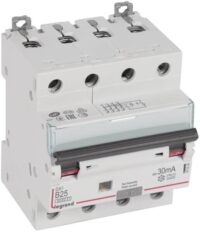 Legrand 411226 DX3 Fi/LS-Schalter B 25A 4-polig 6kA 30mA Typ A 400VAC 4TE