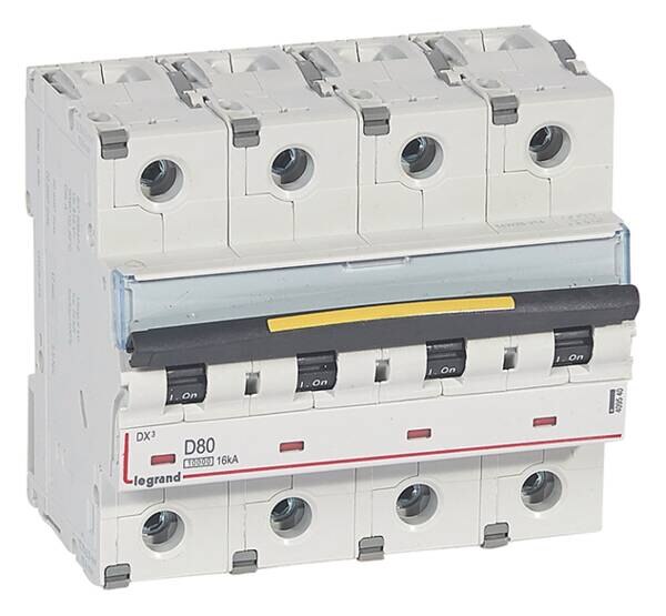 Legrand Legrand 409540 DX3 LS-Schalter D 80A 4-polig 10kA 400VAC 6TE