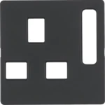 Berker Zentralstück British Std. Q1/Q3 anthrazit 3313076086