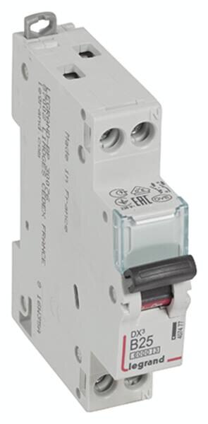 Legrand 407477 DX3 LS-Schalter B 25A 1-polig+N 6kA 230VAC 1TE