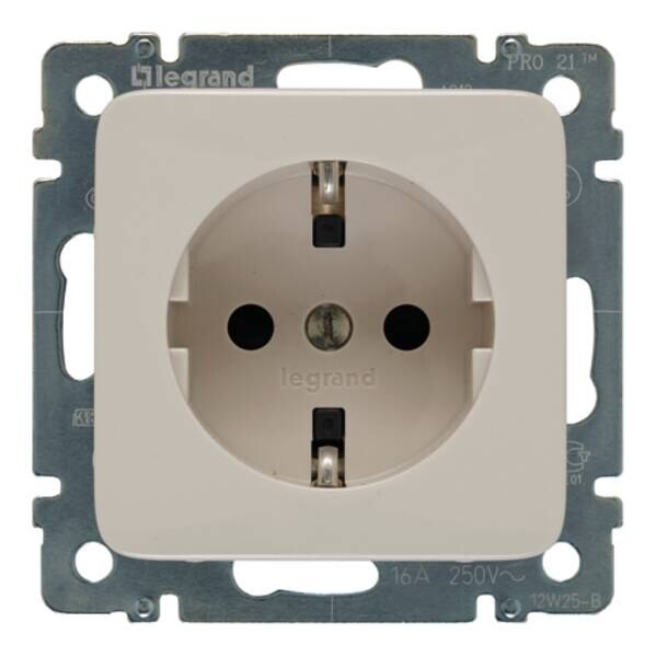 Legrand Legrand 776022 Steckdose (SL) Berührungsschutz Creo mandelweiß