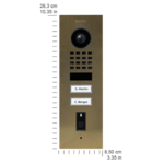 DoorBird D1102FV Fingerprint 50 Unterputz IP Video Türsprechanlage – Echtes Messing