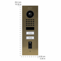 DoorBird D1102FV Fingerprint 50 Unterputz IP Video Türsprechanlage – Echtes Messing