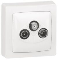 Legrand 086042 TV-Enddose 3-Loch für TV-Radio- und SAT-Receiver Oteo