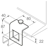 Van Geel SC85241S Trägerklemme 87X40 V4A Edelstahl
