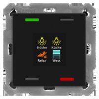 MDT KNX Taster 4-fach Smart 55 schwarz matt BE-TAS550406.01