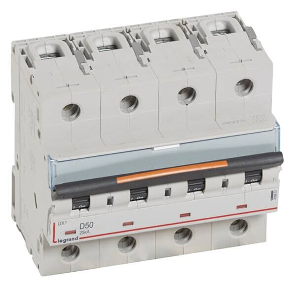 Legrand Legrand 409851 DX3 LS-Schalter D 50A 4-polig 25kA 400VAC 6TE