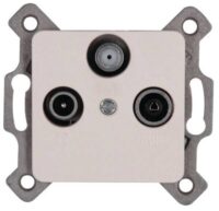 Kopp 915801080 Antennensteckdose 3-fach TV RF SAT Europa creme-weiß