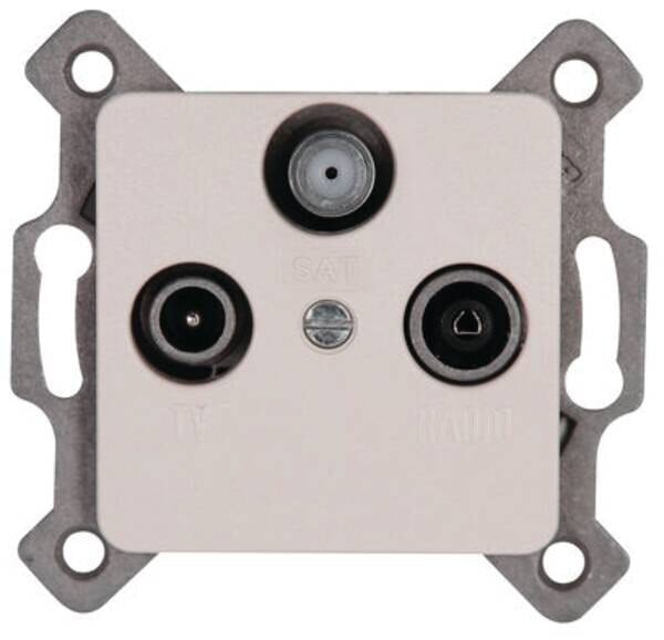 Kopp Kopp 915801080 Antennensteckdose 3-fach TV RF SAT Europa creme-weiß