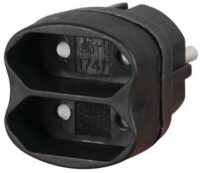 Kopp 174105004 Euro-Adapter Anschluss KS 2x2,5A 250V schwarz