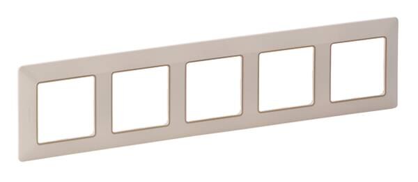 Legrand Legrand 754065 Rahmen 5-fach Valena Life mandelweiß/Chrom Thermoplast