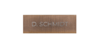 DoorBird D11x Namensschild für eine Ruftaste, individuelle Gravur – Bronze-Optik (PVD)