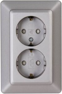 Kopp 927720003 Schutzkontakt Steckdose 2-fachm Ki HK02 stahlf