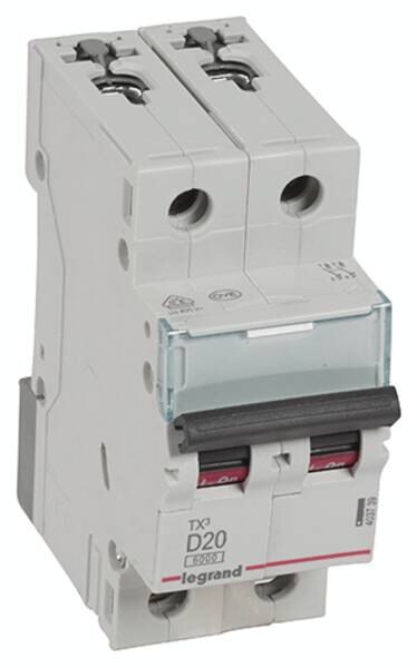 Legrand Legrand 403739 TX3 LS-Schalter D 20A 2-polig 6kA 400VAC 2TE