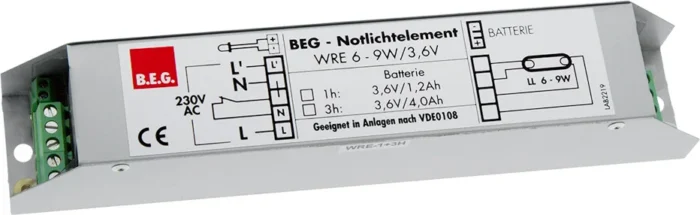 BEG Brück Electronic Akku Zubehör WRE 3,6V/ 3h o. Akku – Bild 1