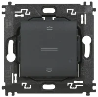 Bticino L4027CW Drahtloser Wandsender Rollladen LivingLight with Netatmo Anthrazit.