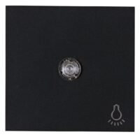 Kopp 490447002 HK07-Flächenwippe mit Linse und Symbol "Licht" Farbe:schwarz matt