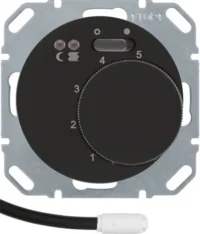 Berker Fußbodentemperaturregler schwarz/glänzend 20342045