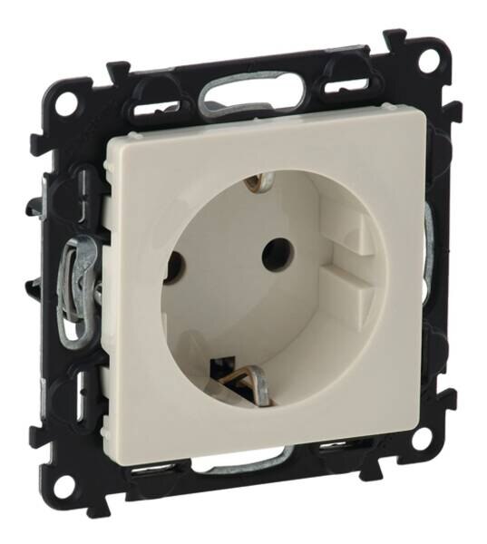 Legrand Legrand 753209 Steckdose Berührungsschutz Valena Life mandelweiß