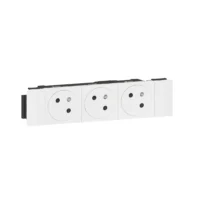 Legrand 077103L MSC Link 3xSteckdose F/B Std DLP-Clip erhöht Berührungsschutz ultraweiß
