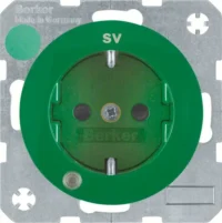 Berker SCHUKO-Steckdose gn/gl Kontroll-LED 41102003