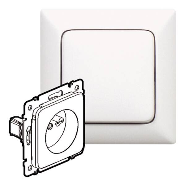 Legrand Legrand 776247 Steckdose 2P+T Berührungsschutz französischer Standard Creo ultraweiß