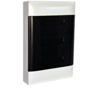 Legrand 135213 AP-Verteiler mit Rauchglas Kunststofftür weiß 3x12M Praktibox S