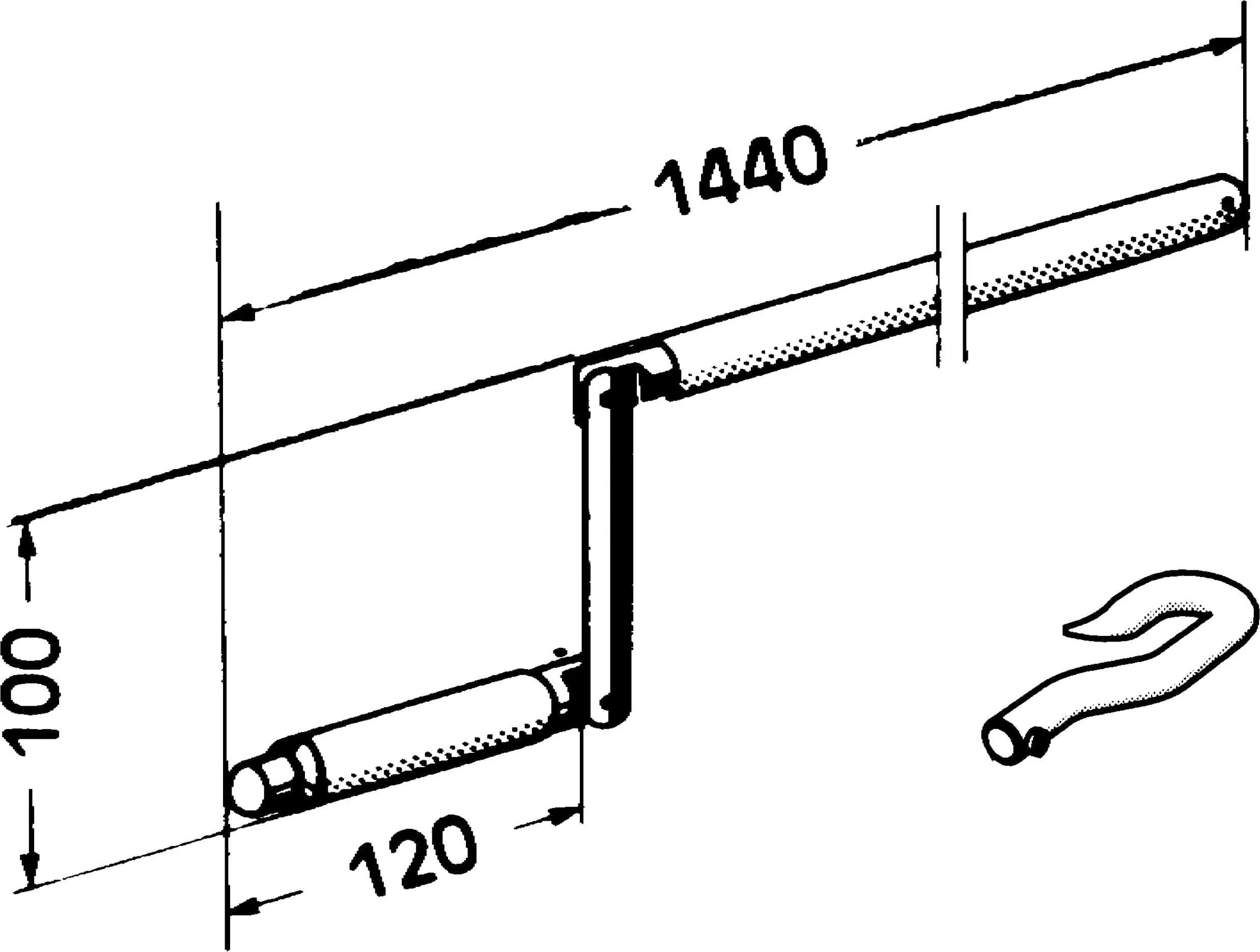 Somfy Somfy Gelenkkurbel 1440mm links 9701386