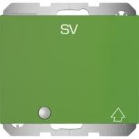 Berker SCHUKO-Steckdose gn-glanz mit Klappdeckel 41517113