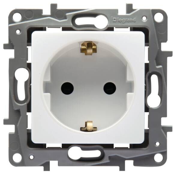 Legrand Legrand 664731 Schuko Steckdose ohne Spreizkralle Niloe ultraweiß