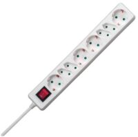Kopp 129502003 Steckdosenleiste 4+4-fach weiß mit Schalter KiSi