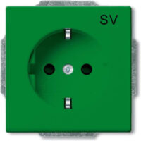 Busch-Jaeger SCHUKO Steckdosen-Einsatz grün RAL6032 20 EUC-13-82-101