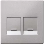 Merten Zentralplatte 2 fach alu für Modular-Jack MEG4562-0460