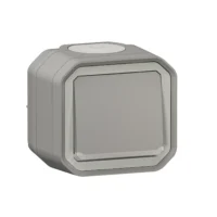 Legrand 069722L Plexo New FRAP Taster beleuchtet 10 A Steckklemme(SL) IK 08 Grau