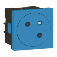 Legrand 077191L Link Steckdose 45° F/B Standard erhöht Berührungsschutz Blau