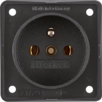 Berker Steckdose schwarz mit Erdungsstift 9618505