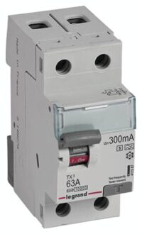 Legrand 411587 TX3 Fi-Schalter 63A 2-polig 300mA Typ A-S 230VAC 2TE