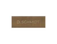 DoorBird D11x Namensschild für eine Ruftaste, individuelle Gravur – Echtes Messing