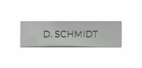 DoorBird D21x Namensschild für eine Ruftaste, individuelle Gravur – Chrom-Optik (PVD)