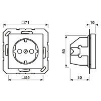 Jung SCHUKO-Steckdose 16A 250V ohne Krallen A 1520 N CH