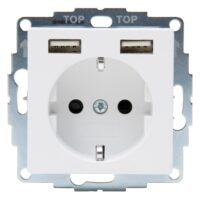 Kopp 296232004 HK07  UP-Schutzkontakt Steckdose m.2 USB-Ladebuchsen