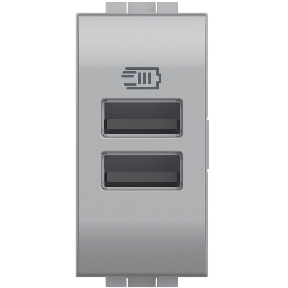 Legrand BTicino NT4191AA LivingLight USB-Lade- steckdose 1M m.2xUSB-A Tech
