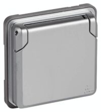 Legrand 077834 Steckdose IP44 mit erhöht Berührungsschutz Soliroc grau