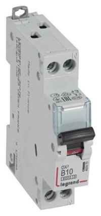 Legrand 407473 DX3 LS-Schalter B 10A 1-polig+N 6kA 230VAC 1TE