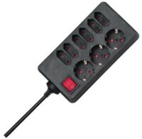 Kopp 129805005 Steckdosenleiste 3+6-fach KS H05VV-F3G1,5qmm 1,4m 16A schwarz