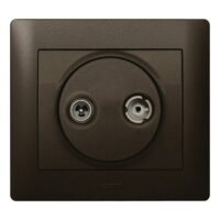 Legrand 771272 Abdeckung Antennen- Steckdose 2Loch TV-R Galea dark bronze