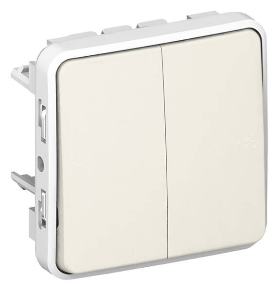 Legrand Legrand 069625 Wippschalter Doppel- wechsel Feuchtraum modular Plexo55 weiß